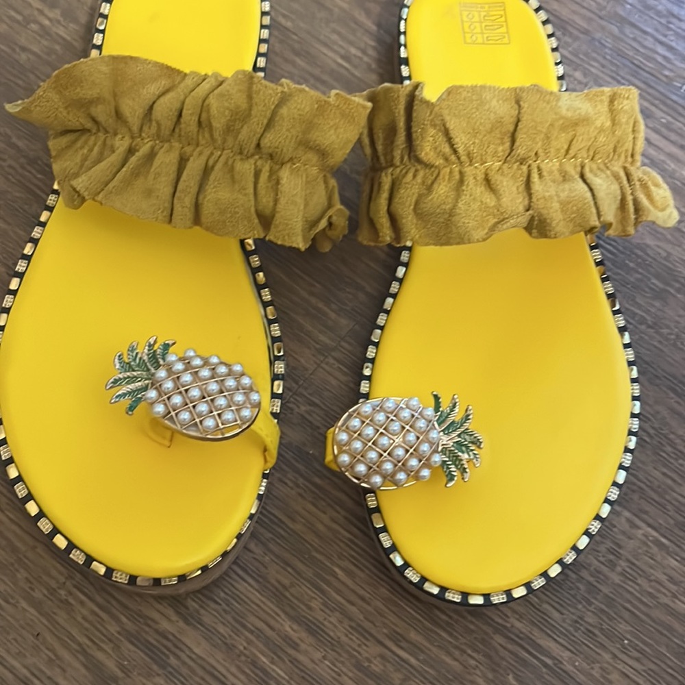 Yellow pineapple sandals - Picture 7 of 12